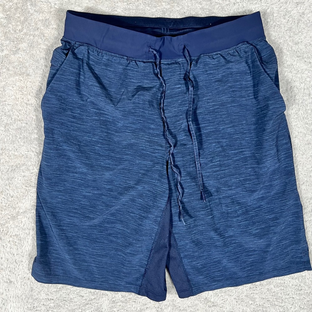 Lululemon Pace Breaker 9 Inch Shorts Blue Space Dye Heathered Mens L